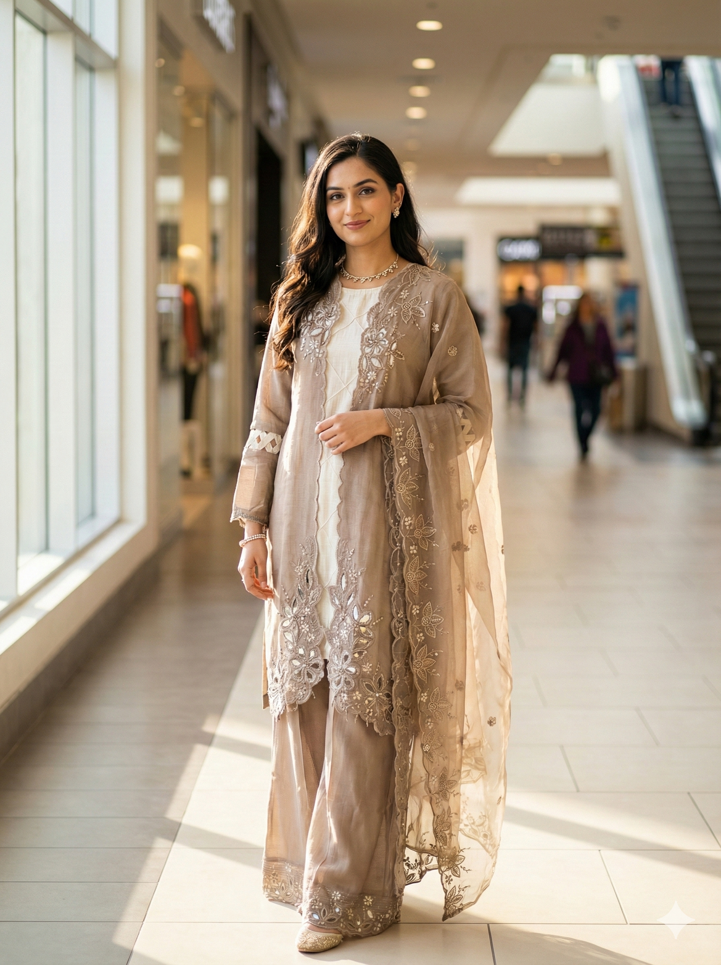 Pakistani style jacket set