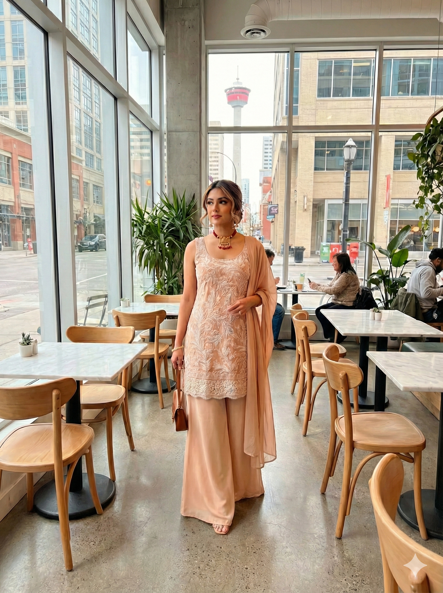 Light Pink Sharara set