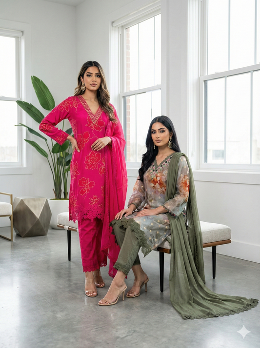 Pink short suit with side pockets