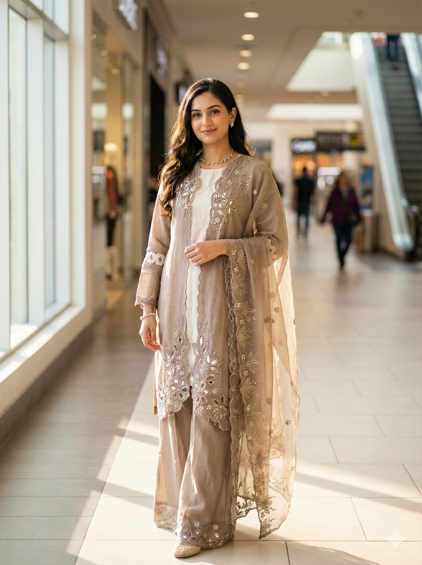 Pakistani style jacket set